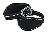 Genähter Steigbügel aus Leder, Schwarz