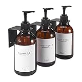 GOYISEE Shampoo- und Conditionerspender für Duschwände, 3 Kammern, nachfüllbare...