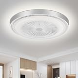 Deckenventilator mit Beleuchtung,Ø50cm LED Deckenleuchte mit Ventilator,3 Farbtemperatur...