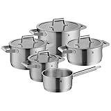 WMF Comfort Line Topfset Induktion 5-teilig, Kochtopf Set mit Glasdeckel, Cromargan...