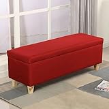 Schuhbank mit Gepolstertem Sitz Sitzbank mit Stauraum Polsterbank Sitzhocker mit Holzbeine...