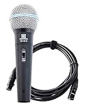 Pronomic DM-58-B Vocal Mikrofon mit Schalter inkl. 5m XLR Kabel mit druckvollem,...
