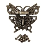 1/3/5 Stück Retro-Vintage-Schmetterlingsriegel, Holz, Schmuckschatulle, Kastenschloss (5...