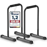 DH FitLife Dip Barren Bars | Dip Stange & Verstellbare Dip-Station 80-90 cm | Parallettes...