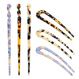 Molain 6Pcs Haar Pins Retro Französisch Stil U Sticks Pins Schildkröte Essstäbchen...