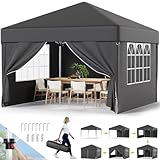 Devoko Pavillon,Pavillon 3x3 Wasserdicht Stabil Winterfest 3-fache...