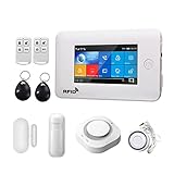 Türalarm-Sicherheitssystem 433 MHz Alle Touchscreen Wireless WiFi GSM RFID Karte...