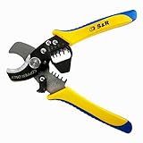 S&R Elektro-Kabel-Schneider, Kabel-Schere bis 11 mm, Entmantler, Abmantler, Abisolierer,...