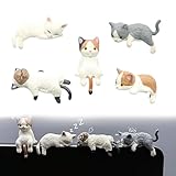 Mrltau 5 Pcs Süße Mini Katzenfiguren, Auto Deko Innenraum, Cute Car Accessories...