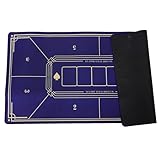JOINPAYA Pokermatte Rutschhemmend Tischauflage Blau Gummi Poker Tabletop Matte Vielseitig...