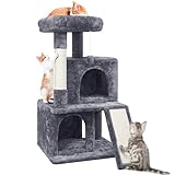 Yaheetech Kratzbaum, Stabiler Katzenbaum 91 cm Katzenkratzbaum, mit 2 Häuschen...