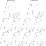 SWAWIS 10 Stück Acryl Buchstütze Buchständer Acrylaufsteller Warenträger Warenstütze...