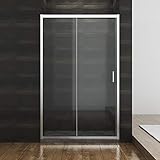 Duschkabine Duschschiebetür,Verschiedene Größen 100 cm 110 cm 120 cm, ESG Glastür...