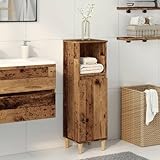 LAPOOH Badschrank Altholz-Optik 30x30x100 cm Holzwerkstoff, Bad Kommode, Badezimmer...