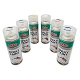 Akfix Sprayfarben-Set. 6 Farben je 400 ml. Schnelltrocknende Sprühdosen....