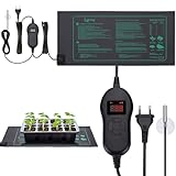 LERWAY Heizmatte mit Thermostat Zimmergewächshaus Wärmematte Reptil Dragon Temperatur...