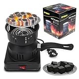RANJIMA Kohleanzünder, Elektrischer Kohlegrill, 450W-600W Holzkohle Grill Elektroofen...