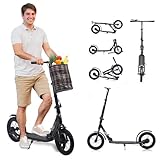 GHBXJX BigWheel 290mm Scooter, Cityroller Tretroller 4 höhenverstellbar | Mädchen Jungen...