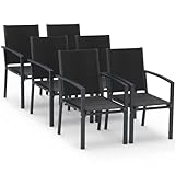 Flamaker Gartenstühle 2er 4er 6er Set Aluminium Outdoor-Stühle Belastbarkeit...
