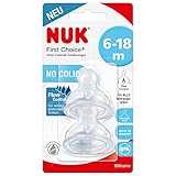 NUK First Choice+ Flow Control Trinksauger für Babyflaschen | 6–18 Monate...