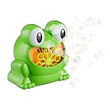Relaxdays 10024940 Seifenblasenmaschine 'Frosch' 13cm, Seifenblasen für...
