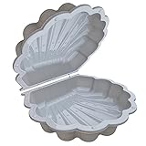 Wassermuschel Sandmuschel Sandkasten 2-teilig aus Kunststoff Muschel mit Deckel (hellgrau)