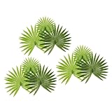JUMPLAWN 6 Stück Palmenblätter Ohne Stiel Für Zuhause Und Draußen Zum Trinken Palmen...