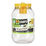 COMPO Wespen-Falle, Natürlicher Inhaltsstoff, Insektizidfrei, Bis zu 3 Wochen...