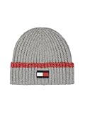 Tommy Hilfiger Herren Rubber Flag Patch Tipped Rib Cuff Hat Beanie-Mütze,...