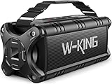 W-KING Bluetooth Lautsprecher (90W Max) 50W, Lauter Deep Bass, IPX6 Wasserdicht,...