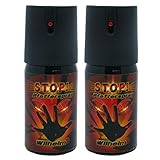 2 x Wilhelm Pfefferspray 40 ml Tierabwehr Selbstverteidigung CS Gas KO Spray...
