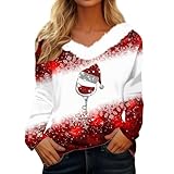 ANHATUIV Weihnachtspullover für Damen, langärmelig, leuchtend, Weihnachtsbaum,...