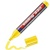 edding 330 Permanentmarker - gelb - 1 Stift - Keil-Spitze 1-5 mm - wasserfest,...