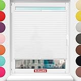 Schuette® Plissee ohne Bohren ● Premium Kollektion: White Day (Weiß) ● 80x120cm...