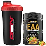 EAA Pulver + Shaker - Human Code Formel - Alle 8 essentielle Aminosäuren - Amino Workout...
