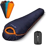 Forceatt Schlafsack, 3 bis 4 Jahreszeiten Deckenschlafsack Schlafsack für Camping, Reisen...