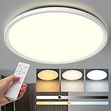 Aisutha LED Deckenleuchte, 24W 2800LM Deckenlampe Flach Dimmbar mit Fernbedienung,...