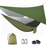 OTraki Hängematte Outdoor, 290 x 140 cm Groß Camping Hammock, Ultraleichte Hängematte...