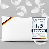 KNERST® 2er Set Kissen 40x80 cm - Daunenkissen 40x80 mit 3 Kammer Füllung -...