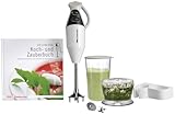 ESGE Zauberstab 90610 M 160 G Gourmet Stabmixer weiß mit Zubehör bis 15.000...