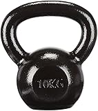 Amazon Basics - Kugelhantel aus Gusseisen, 10 kg, Schwarz