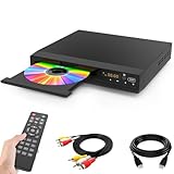 DVD CD Player für Fernseher, Up-Convert to HD 1080p, All Region, Breakpoint Memory,...