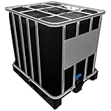 Werit 1000l IBC Container SCHWARZ auf Kunststoffpalette Deckelgröße DN 150,...