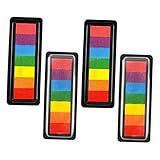 HOODANCOS 4Stücke Teiliges Farben Tintenpad Langem Streifenformat Fingermalerei Tintenpad...
