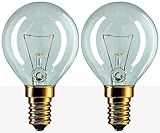 2 Stück Philips Backofenlampe 40 Watt E14 kleiner Sockel P45x78 klar bis 300...