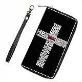 ZXHSBROK Geldbörse mit Blutrotem Kreuz für Damen, mit Kreditkartenhalter,...