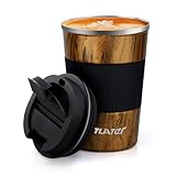 Tlater Kaffeebecher to Go, 13oz/380ml Thermobecher Kaffee to Go mit Deckel -...