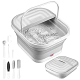 Klappbares Fußsprudelbad mit Heizung, Foot Relief mit Heizung Blasen Vibration...