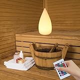 WRQIOO Sauna Lampe, Sauna Lampe Dimmbar, Sauna Lampe Kabellos mit 16 RGB Farben & 4 Modi,...