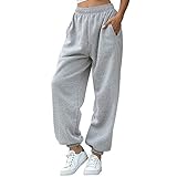 Nuofengkudu Damen Dick Warme Sporthose Laufhosen Jogginghose Gummibund Sweathose...